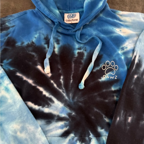 VINTAGE (PAWS) COLORTONE TIE DYE HOODIE like new! - Picture 4 of 14